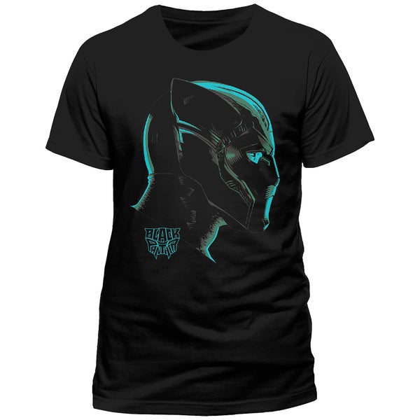 Black Panther Men's Neon Face T-Shirt - Black