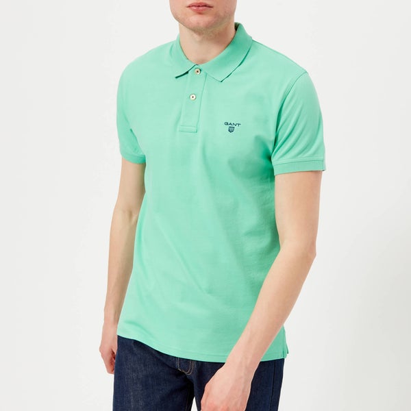 GANT Men's Contrast Collar Polo Shirt - Spearmint