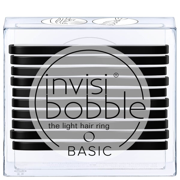 invisibobble Basic The Light Hair Ring - True Black (10 Pack)