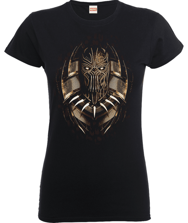 Black Panther Gold Erik Killmonger Dames T-shirt - Zwart