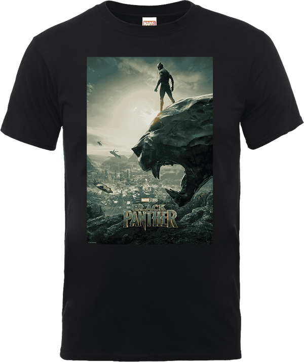 T-Shirt Black Panther Poster - Nero