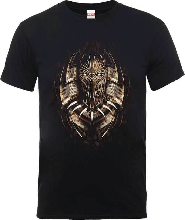 Black Panther Gold Erik Killmonger T-shirt - Zwart