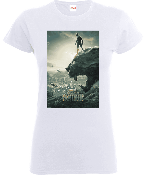 T-Shirt Black Panther Poster - Bianco - Donna