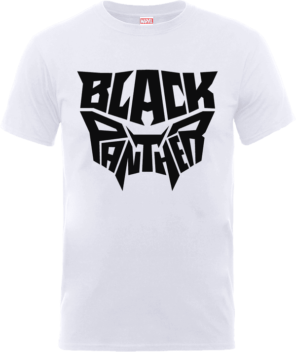 Black Panther Emblem T-Shirt - Weiß