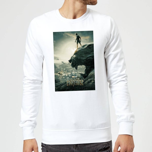 Black Panther Poster Sweatshirt - White