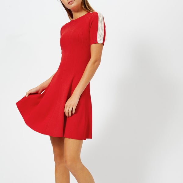 Tommy Hilfiger Women's Rayana Crew Neck Dress - Red