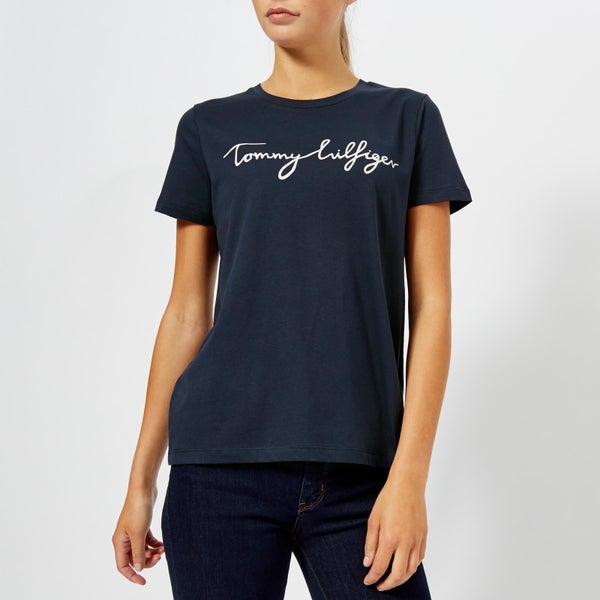 Tommy Hilfiger Women's Aila Crew Neck T-Shirt - Navy