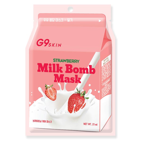 G9SKIN Milk Bomb Mask -kasvonaamio, Strawberry 21ml