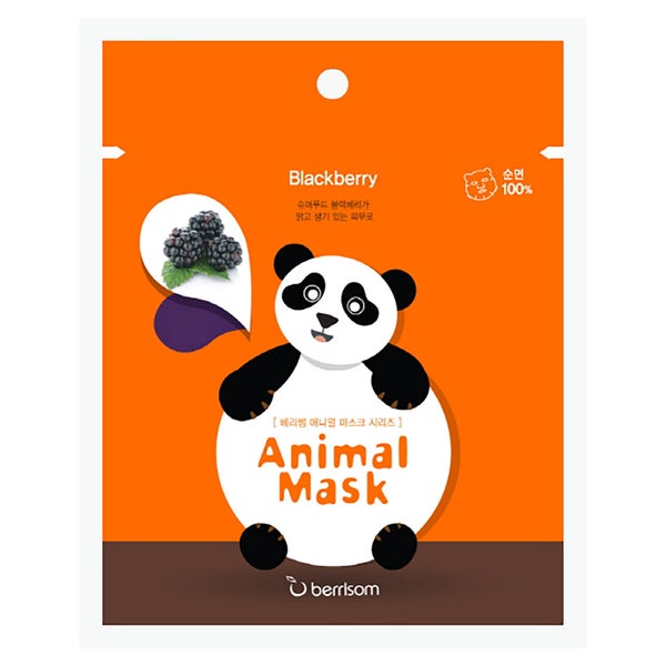 Berrisom Animal Mask serie di maschere in tessuto - panda (25 ml)