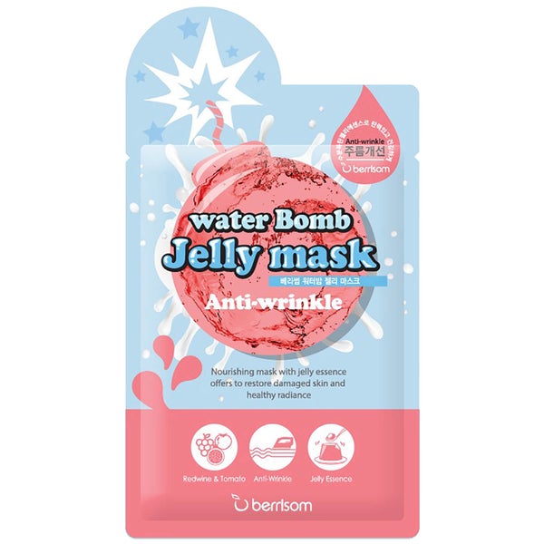 Разглаживающая тканевая маска с желеобразной эссенцией Berrisom Water Bomb Jelly Mask — Anti-Wrinkle 33 мл