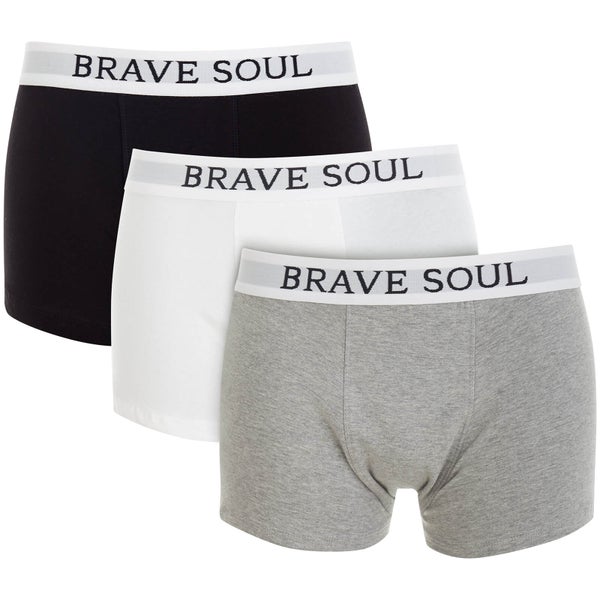 Lot de 3 Boxers Clark Brave Soul - Noir / Gris / Blanc