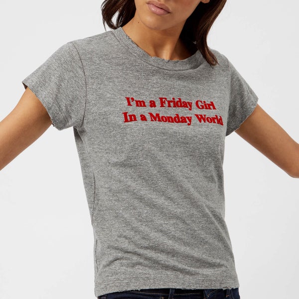 Wildfox Women's Friday Girl Short Sleeve T-Shirt - Grey Heather