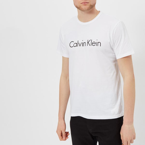 Calvin Klein Men's Shorts Sleeve Crew Neck T-Shirt - White