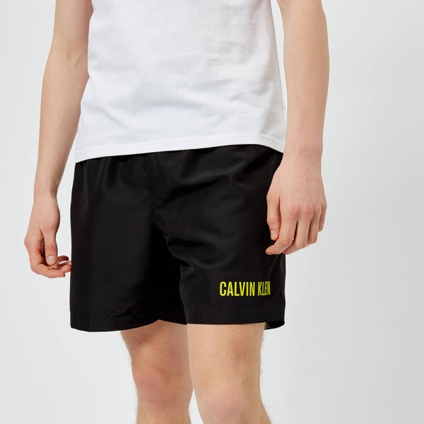 Calvin Klein Men's Double Waistband Swim Shorts - Black