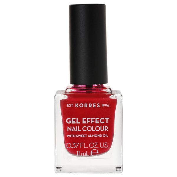 KORRES Gel-Effect Sweet Almond Nail Colour - 51 Rosy Red 11 ml