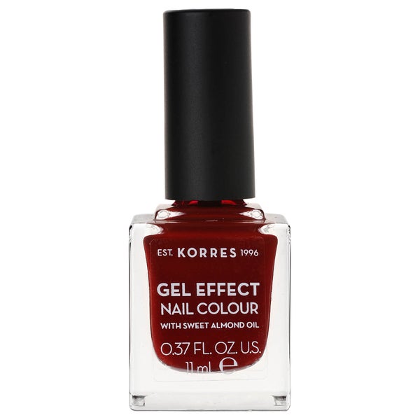 KORRES Gel-Effect Sweet Almond Nail Colour – 59 Wine Red 11 ml