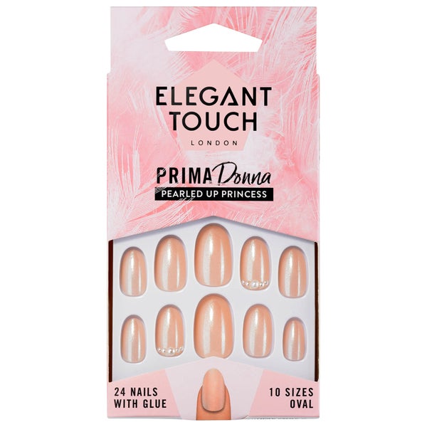 Elegant Touch Prima Donna sztuczne paznokcie – Pearled Up Princess