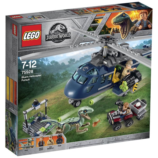 LEGO Jurassic Fallen Kingdom: Helikopterachtervolging van Blue (75928)