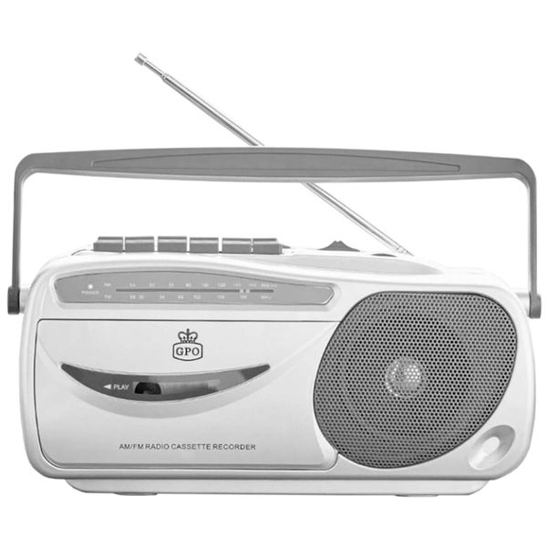 GPO 9401 AM/FM Radio Cassette Recorder - Silver