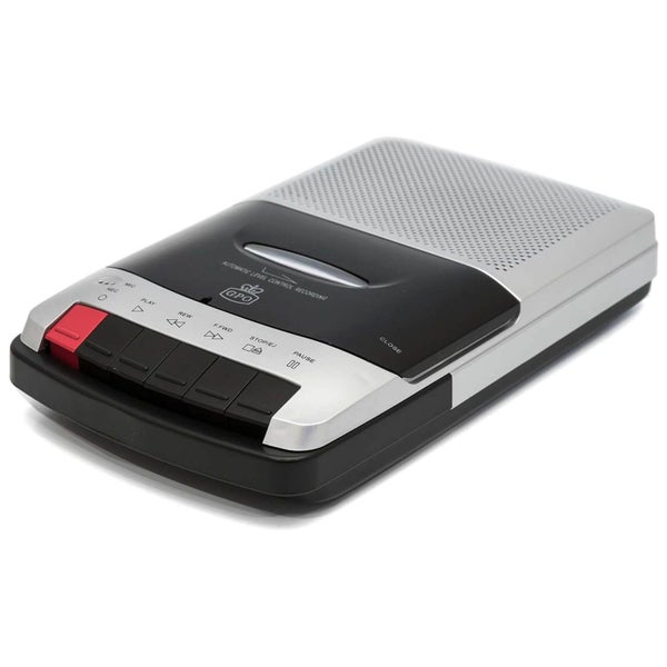 GPO 162B Portable Desktop Cassette Recorder with Built-in Speaker - Silver/Black