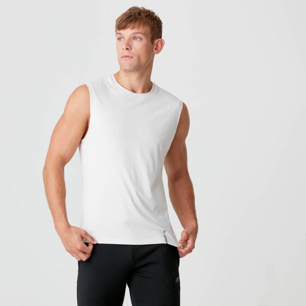 Luxe Classic ujjatlan póló - Kréta fehér - XS