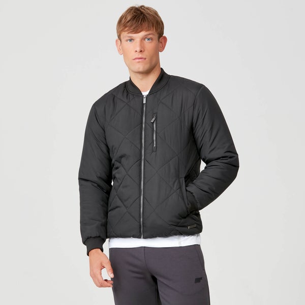 MP Pro-Tech Quilted Bomber Jacket - Black - S