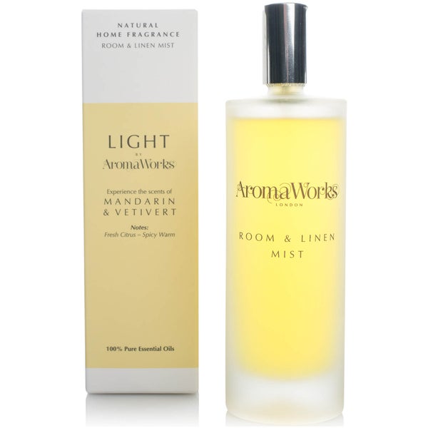 AromaWorks Light Range Room Mist – Mandarin and Vetivert