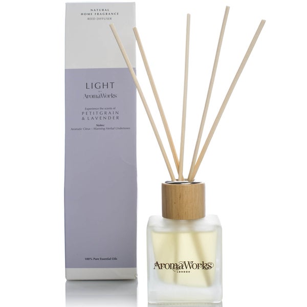 AromaWorks Light Range Reed Diffuser - Petitgrain and Lavender