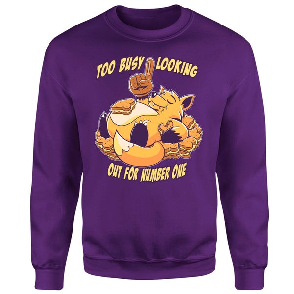 Fox No1 Sweatshirt - Purple