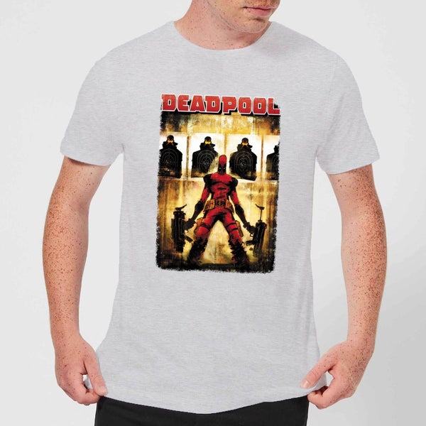 T-Shirt Homme Deadpool (Marvel) Cible - Gris