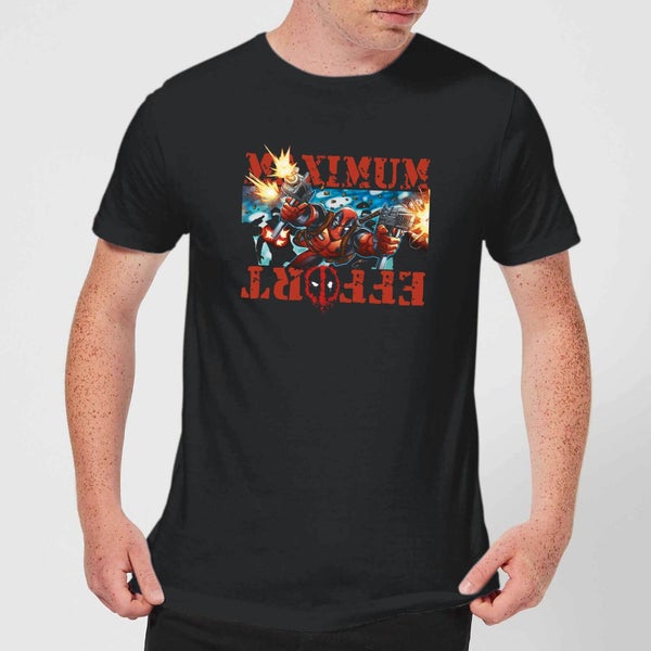 Marvel Deadpool Maximum Effort Camiseta - Negra