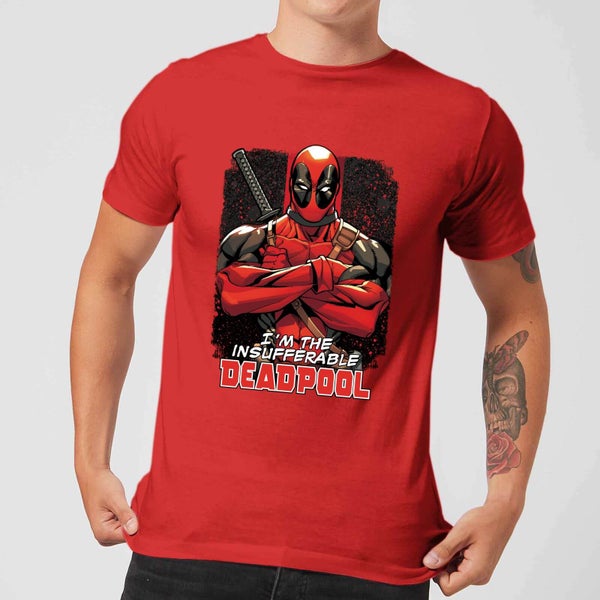 T-Shirt Homme Deadpool (Marvel) Bras Croisés - Rouge