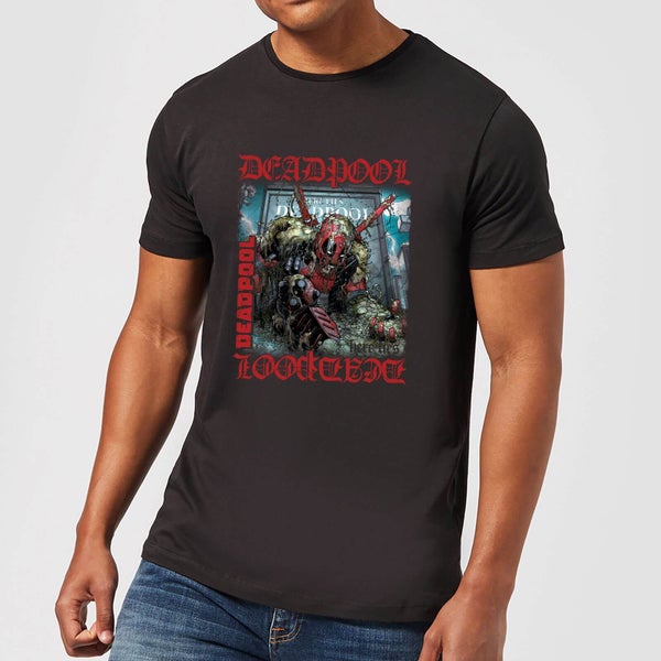 T-Shirt Homme Deadpool (Marvel) Here Lies Deadpool - Noir