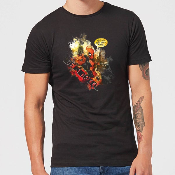 Marvel Deadpool Outta The Way Nerd T-Shirt – Schwarz
