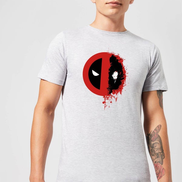 Marvel Deadpool Split Splat Logo T-Shirt - Grijs
