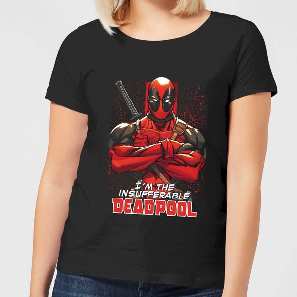 T-Shirt Femme Deadpool (Marvel) Bras Croisés - Noir