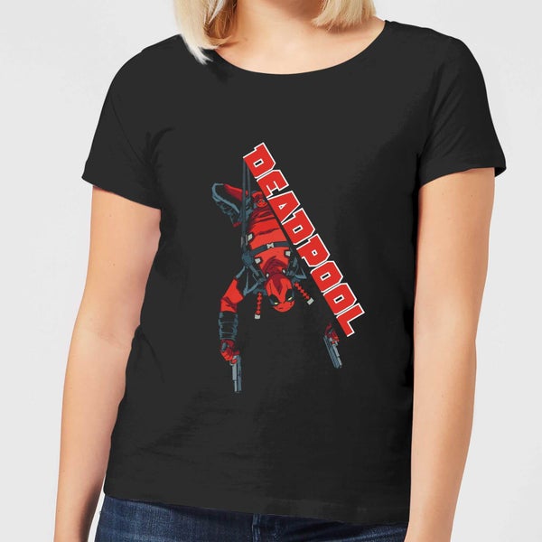 Marvel Deadpool Hang Split Dames T-Shirt - Zwart