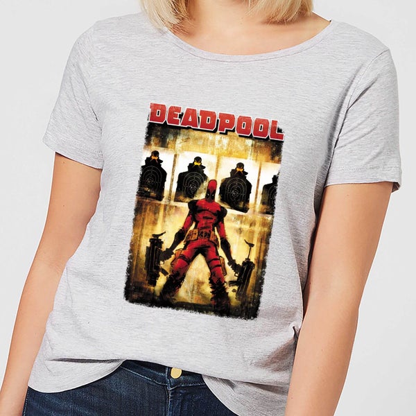 T-Shirt Femme Deadpool (Marvel) Cible - Gris