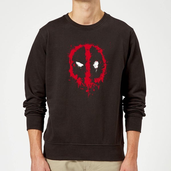 Marvel Deadpool Splat Face Sweatshirt - Schwarz