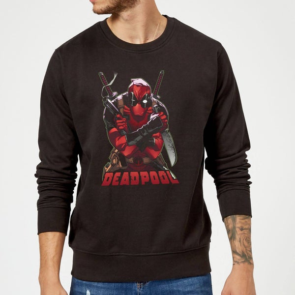 Sweat Homme Deadpool (Marvel) Ready For Action - Noir