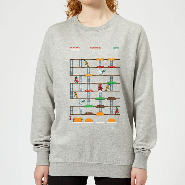 Marvel Deadpool Retro Game Women's Sweatshirt - Grey