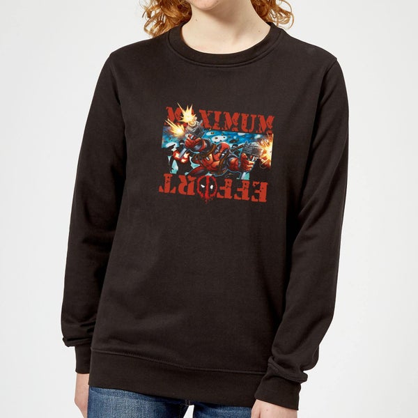 Marvel Deadpool Maximum Effort Damen Pullover - Schwarz