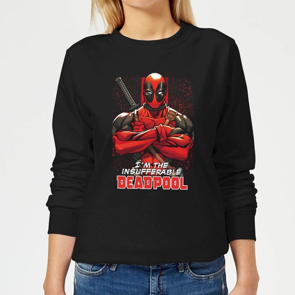 Marvel Deadpool Crossed Arms Damen Pullover - Schwarz