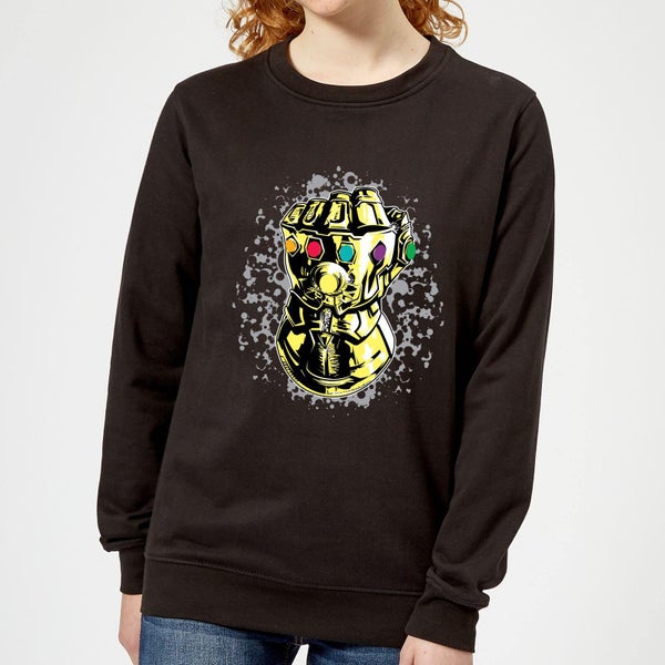 Marvel Avengers Infinity War Fist Comic Women's Sweatshirt - Black