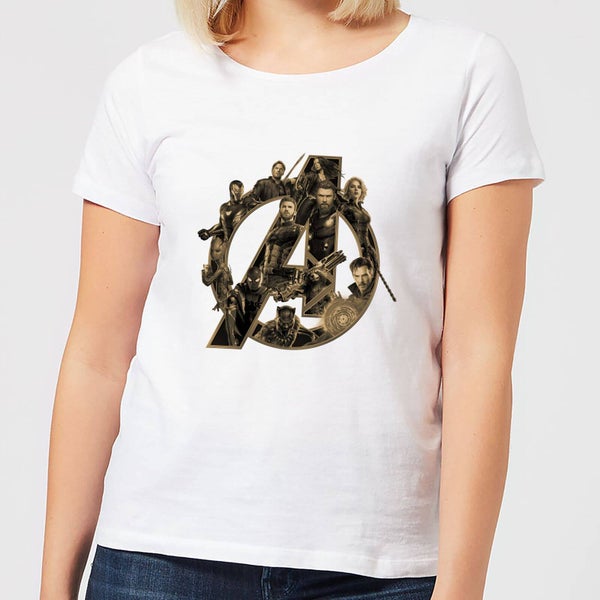 Marvel Avengers Infinity War Avengers Logo Damen T-Shirt - Weiß