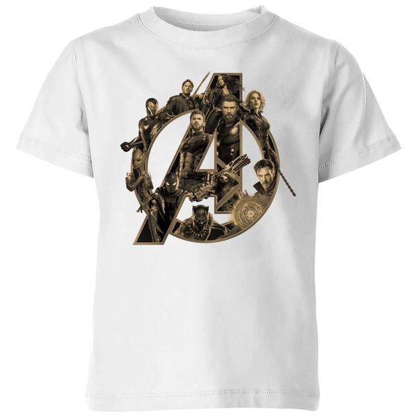 T-Shirt Marvel Avengers Infinity War Avengers Logo - Bianco - Bambini