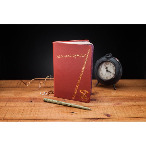 Harry Potter Hermione Notizbuch und Zauberstab-Stift