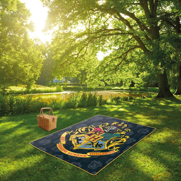 Harry Potter Hogwarts Crest Picnic Blanket