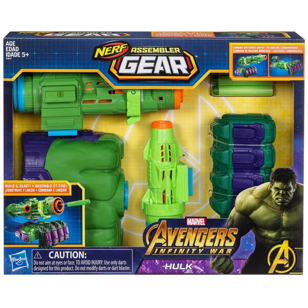 Hasbro Marvel Avengers Infinity War NERF Hulk Assembler Gear