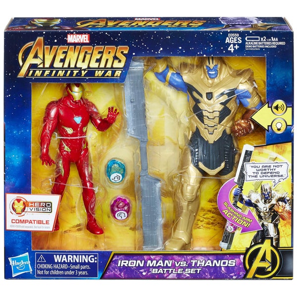 Hasbro Marvel Avengers 6 Inch Iron Man Vs. Thanos Battle Set